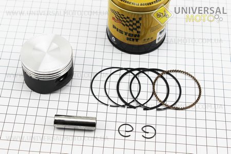 Поршневий комплект (поршень, кільця, палець) 110см.куб. 52,4мм +0,25 (палець 13мм) тефлонове покриття. TMMP (Запчастини для мопеда Дельта / UM3384-V38)