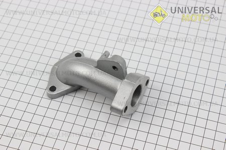 Патрубок карбюратора (алюміній з вушком), d - 22мм, h - 92/95мм. TMMP (Запчастини для мопеда Дельта / UM3384-V65)