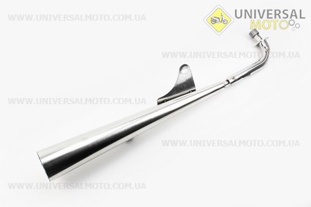 Глушник "нержавійка". Китай (Запчастини для мопеда Дельта / UM3384-V98)