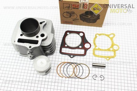 Циліндр, поршень, палець, кільця (Комплект ЦПГ) 125сс-52,4мм (палець 13мм, висота циліндра 78,3мм, висота поршня 37мм). Scorpion (Запчастини для мопеда Дельта / UM3385-V51)