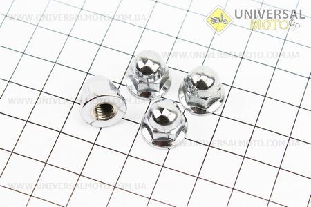 Гайка кріплення верхньої кришки головки циліндра комплект 4шт (низький). Китай (Запчастини для мопеда Дельта / UM3385-V85)