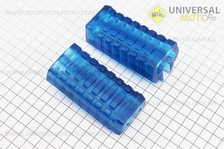 Гумка підніжки ALPHA комплект 2шт, синій. TMMP (Запчастини для мопеда Дельта / UM3386-V14)
