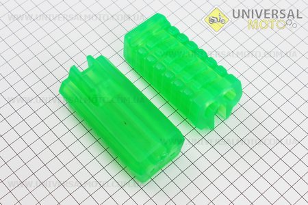 Гумка підніжки ALPHA комплект 2шт, зелений. TMMP (Запчастини для мопеда Дельта / UM3386-V15)