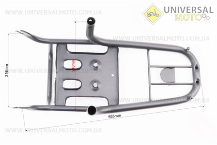 Багажник задній + підніжки комплект "ЧОРНИЙ". Китай (Запчастини для мопеда Дельта / UM3386-V47)