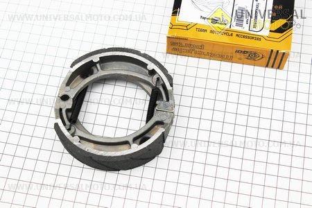 Гальмівні колодки задні комплект, 105мм (пружини під кутом). GO! (Запчастини для мопеда Дельта / UM3386-V78)