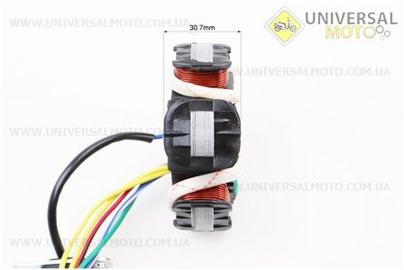 Статор магнето (генератора) (6 котушок роз'єм "мама 4 + 1"). GX-Viper (Запчастини для мопеда Дельта / UM3387-V03)