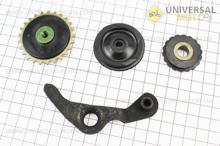 Ролики ланцюга ГРМ + коромисло комплект 4 шт. TMMP (Запчастини для мопеда Дельта / UM3387-V28)