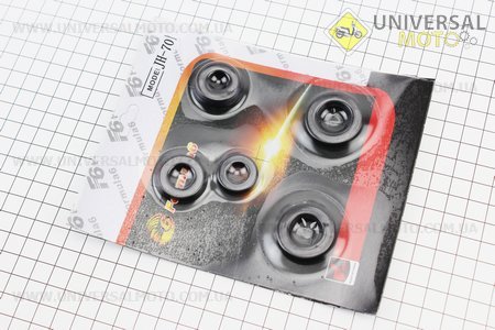 Сальник двигуна 70cc комплект 5 штук (18,9*30*5;13,7*24*5;11,6*24*10;17*29*5;12*21*4). Formula (Запчастини для мопеда Дельта / UM3387-V29)