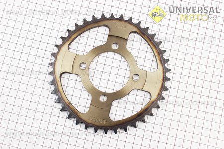 Зірка задня JH - 428-38T - d=54; 4 отвори*70мм "гартована". Crocodil (Запчастини для мопеда Дельта / UM3387-V87)