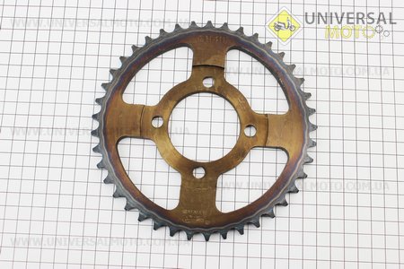 Зірка задня JH - 428-41T - d=54; 4 отвори*70мм "гартована". Crocodil (Запчастини для мопеда Дельта / UM3387-V89)