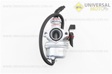 Карбюратор в зборі Delta 110 / 125см.куб., D = 22. KUROSAWA (Запчастини для мопеда Дельта / UM3388-V17)