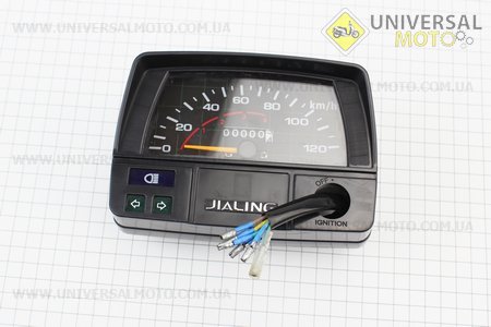 Спідометр в зборі "квадрат" 120км/год без індикатора КПП, тип 2. Китай (Запчастини для мопеда Дельта / UM3388-V95)