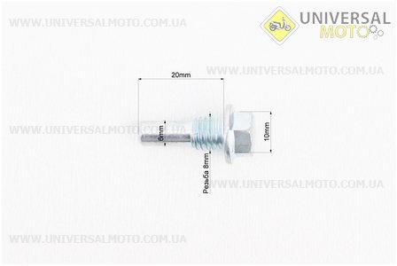 Болт ролика ГРМ направляючого, тип 2. Китай (Запчастини для мопеда Дельта / UM3389-V43)
