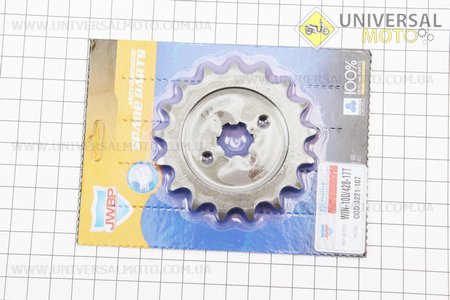 Зірка передня JH - 428H-17T. JWBP (Запчастини для мопеда Дельта / UM3389-V75)