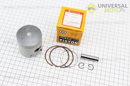 Поршневий комплект (поршень, кільця, палець) Suzuki AD100/110 52,5мм +0,50 (палець 12мм). VLAND (Запчастини до японського скутера / UM3392-V08)
