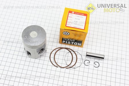 Поршневий комплект (поршень, кільця, палець) Yamaha AXIS-90 50мм +0,50 (палець 12мм). VLAND (Запчастини до японського скутера / UM3392-V12)