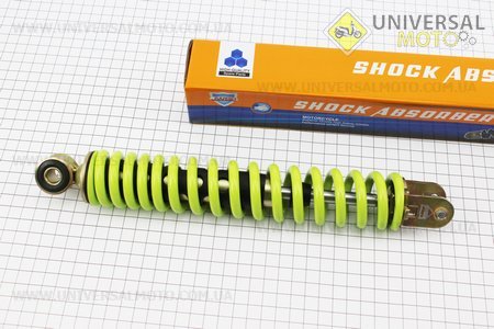 Амортизатор задній GY6 / Honda - 280мм * d43мм (втулка 10мм / вилка 8 мм), зелений. JWBP (Запчастини до японського скутера / UM3394-V51)