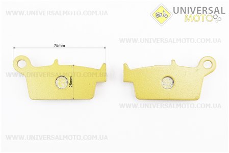 Гальмівні колодки (дискові) Honda LEAD AF20 / XR 50 / CRM 250; HYOSUNG RX400; SUZUKI DR-Z400 / RM 125 / DR 125; KAWASAKI KLX250 / KX 125 комплект жовті. YONGLI (Запчастини до японського скутера / UM3398-V22)