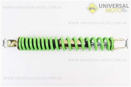 Амортизатор задній GY6 / Honda - 305мм * d41мм (втулка 10мм / вилка 8 мм), зелений. GX-Viper (Запчастини до японського скутера / UM3398-V34)