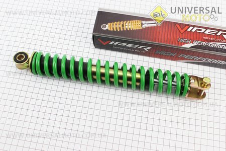 Амортизатор задній GY6 / Honda - 305мм * d41мм (втулка 10мм / вилка 8 мм), зелений. GX-Viper (Запчастини до японського скутера / UM3398-V34)
