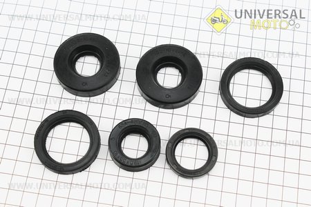 Сальники комплект 6шт (20x47x10-2шт, 19,5x35x10, 25x35x7, 32x44x7-2шт). Китай (Запчастини для мотоцикла Мінськ / UM3400-V17)