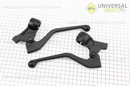 Важіль гальма, зчеплення з кріпленням комплект 2шт (чорні). Китай (Запчастини для мотоцикла Мінськ / UM3400-V29)