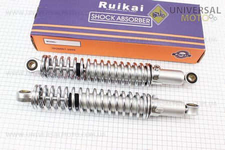 Амортизатор задний комплект 2 штуки 345мм, регулируемые (хром). RUIKAI (Мотоцикл Минск / UM3400-V67)