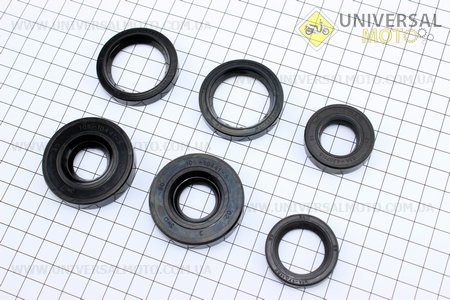 Сальники к-кт (20x47x10-2шт, 19,5x35x10-1шт, 23x35x7-1шт, 32x44x7-2шт)