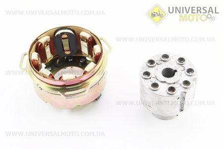Магнето в зборі (генератор) 8 котушок - "7 + 1" 14V 65W. Китай (Запчастини для мотоцикла Мінськ / UM3401-V64)