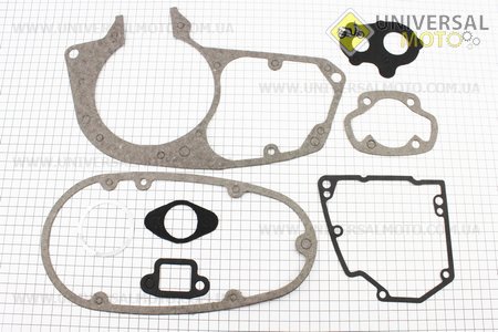 Прокладки двигателя, комплект 8 штук 6V, бумага + алюминий. Китай (Мотоцикл Минск / UM3401-V97)