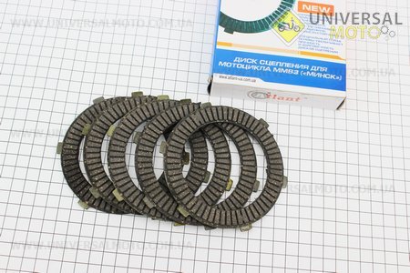 Диски сцепления фрикционный, комплект 5 штук (метал). ATLANT (Мотоцикл Минск / UM3402-V03)