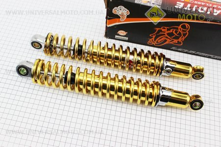 Амортизатор задний, комплект 2 штуки 345мм, регулируемые (золото). NAIDITE (Мотоцикл Минск / UM3402-V07)
