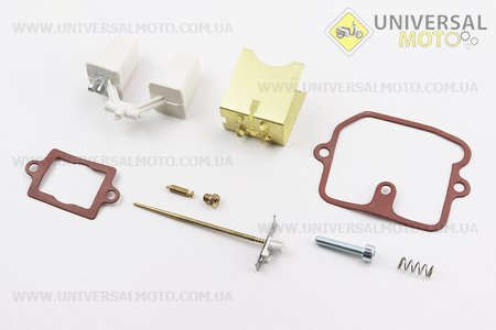 Ремонтний комплект карбюратора К65С, 8 деталей + поплавок. Китай (Запчастини для мотоцикла Мінськ / UM3402-V35)