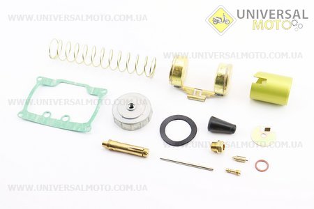 Ремонтний комплект карбюратора 2401, 12 деталей + поплавок "PAсм.куб.O". Индия (Запчастини для мотоцикла Мінськ / UM3402-V70)