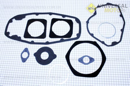 Прокладки двигуна МТ, комплект 10шт, (папір, алюміній). Украина (Запчастини до МТ, УРАЛ, К-750 / UM3410-V59)