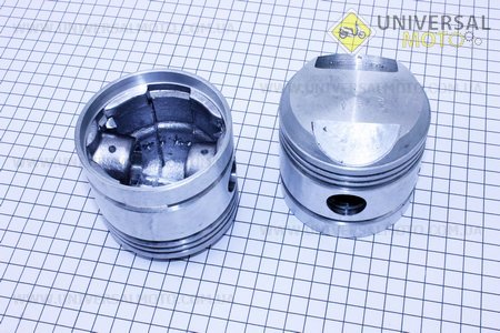 Поршень 2 штуки МТ 3р.. Китай (Мотоцикл МТ, УРАЛ, К-750 / UM3410-V87)