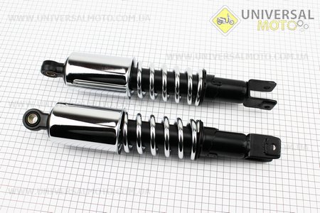 Амортизатор задний 350мм, регулируемые (хром)