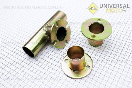 Перехідник на один карбюратор комплект 3шт, МТ, УРАЛ. Китай (Запчастини до МТ, УРАЛ, К-750 / UM3412-V07)
