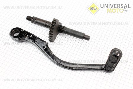 Ножка кикстартера + вал заводной + сектор МТ