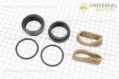 Сальник передньої вилки з повстю МТ комплект. Китай (Запчастини до МТ, УРАЛ, К-750 / UM3413-V09)