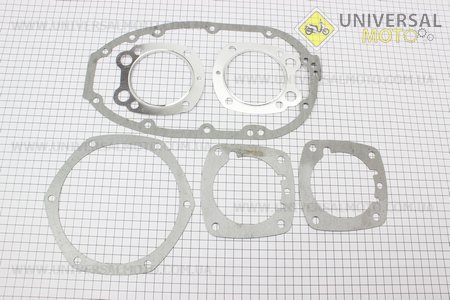 Прокладки двигателя, комплект 6 штук УРАЛ, бумага + алюминий. Китай (МТ, УРАЛ, К-750 / UM3413-V25)