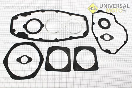 Прокладки двигуна МТ, комплект 10шт, (пароніт, алюміній). Украина (Запчастини до МТ, УРАЛ, К-750 / UM3413-V28)