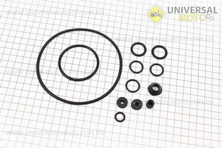 Ремонтный, комплект резиновых деталей МТ, кольца двигателя, 12 штуки. Китай (МТ, УРАЛ, К-750 / UM3413-V37)