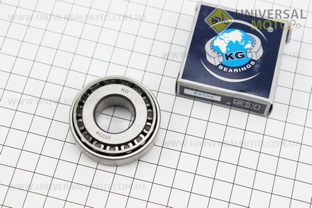 Підшипник роликовий 30204 (20x47x15,25), ІНДІЯ. KG (Підшипники / UM3413-V58)