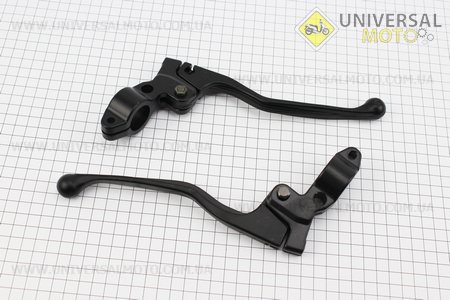 Важіль гальма, зчеплення з кріпленням комплект 2шт (чорні) Тип №2. Китай (Запчастини до МТ, УРАЛ, К-750 / UM3413-V59)