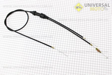 Трос газу МТ двойний під один карбюратор (трос 123/129см; кожух 108/114см). Китай (Запчастини до МТ, УРАЛ, К-750 / UM3413-V96)