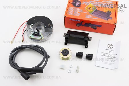 БСЗ/мікропроцесорна система запалювання 1135.3734 з новою котушкою 1135.3705М 6-12V, з силіконовими бронепроводами і надсвічніками МТ, УРАЛ. СОВЕК (Запчастини до МТ, УРАЛ, К-750 / UM3414-V23)