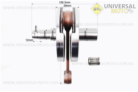 Коленвал Л + П (сепаратор) Юпитер. Китай (Мотоцикл ИЖ / UM3420-V74)