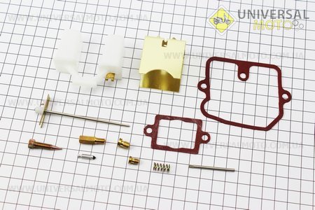 Ремонтний комплект карбюратора К65Д Юпітер, 9 деталей + поплавок. Китай (Запчастини  на мотоцикл ІЖ / UM3421-V14)