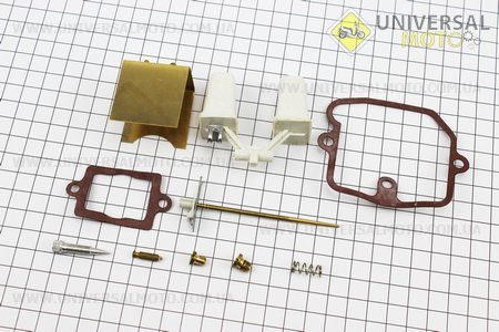 Ремонтний комплект карбюратора К65Д Юпітер, 9 деталей + поплавок. Китай (Запчастини  на мотоцикл ІЖ / UM3421-V14)